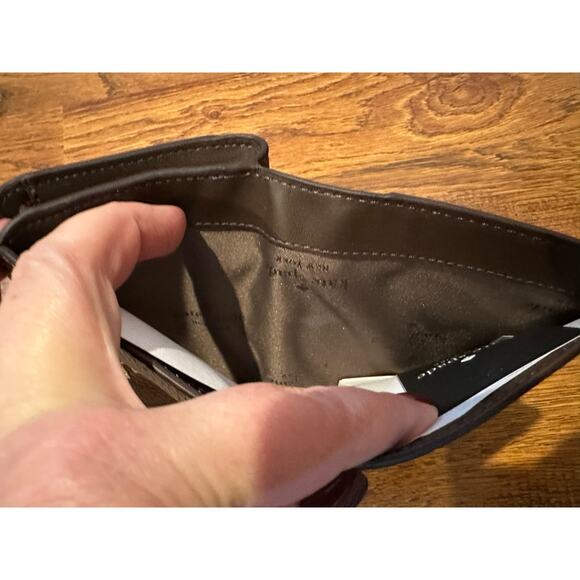 Kate Spade New York Leather Wallet Brown 4x6 NWT Designer Lux Accessories $199 - Picture 5 of 6